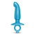 Голубая анальная пробка для массажа простаты Hither Silicone Prostate Plug - 14,3 см. - b-Vibe - в Пскове купить с доставкой