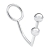 Кольцо на пенис с анальным стимулятором Two Bead Stainless Steel Anal Hook   Cock Ring - BlueLine - в Пскове купить с доставкой