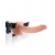 Телесный полый страпон с вибрацией Vibrating Hollow Strap-On with Balls - 24 см. - Pipedream - купить с доставкой в Пскове