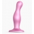 Розовая насадка Strap-On-Me Dildo Plug Curvy size M - Strap-on-me - купить с доставкой в Пскове