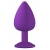 Большая фиолетовая анальная пробка Emotions Cutie Large с голубым кристаллом - 10 см. - Lola Games - купить с доставкой в Пскове