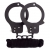 Чёрные наручники из листового металла в комплекте с веревкой BONDX METAL CUFFS LOVE ROPE SET - Dream Toys - купить с доставкой в Пскове