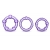 Набор из 3 фиолетовых эрекционных колец Stay Hard Beaded Cockrings - Blush Novelties - в Пскове купить с доставкой