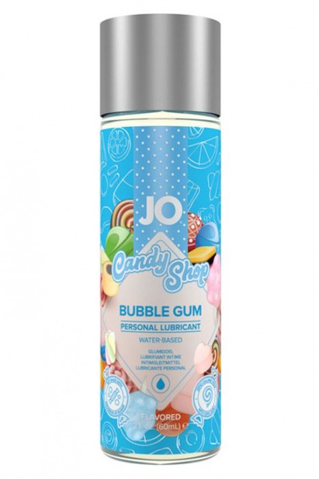 Смазка на водной основе Candy Shop Bubblegum с ароматом жвачки - 60 мл. - System JO - купить с доставкой в Пскове