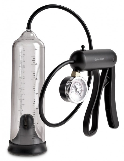 Вакуумная мужская помпа с датчиком давления Pro-Gauge Power Pump - Pipedream - в Пскове купить с доставкой