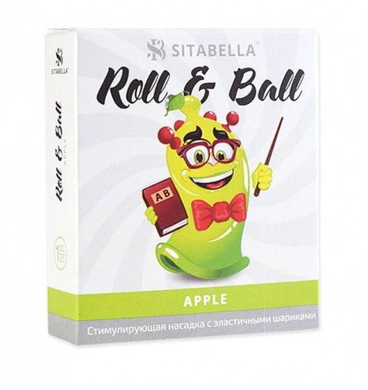 Стимулирующий презерватив-насадка Roll   Ball Apple - Sitabella - купить с доставкой в Пскове