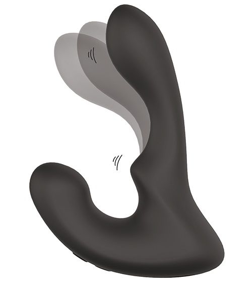 Чёрный массажер простаты с 2 моторами BOOTY ROCKER - Dream Toys - в Пскове купить с доставкой