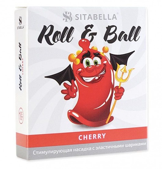 Стимулирующий презерватив-насадка Roll   Ball Cherry - Sitabella - купить с доставкой в Пскове