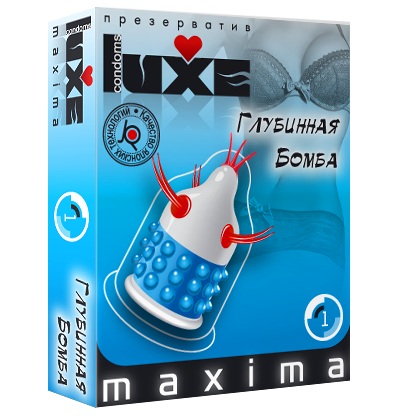 Презерватив LUXE Maxima  Глубинная бомба  - 1 шт. - Luxe - купить с доставкой в Пскове