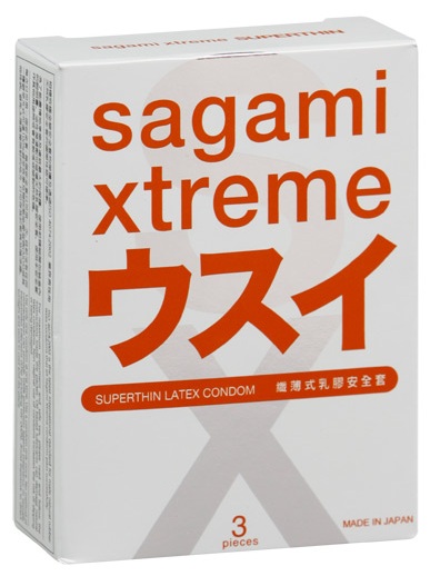 Ультратонкие презервативы Sagami Xtreme SUPERTHIN - 3 шт. - Sagami - купить с доставкой в Пскове