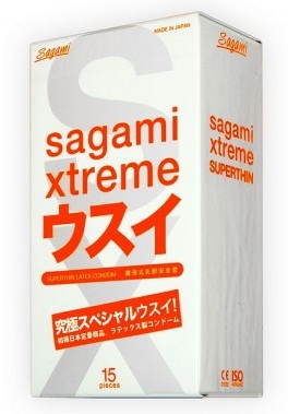 Ультратонкие презервативы Sagami Xtreme SUPERTHIN - 15 шт. - Sagami - купить с доставкой в Пскове