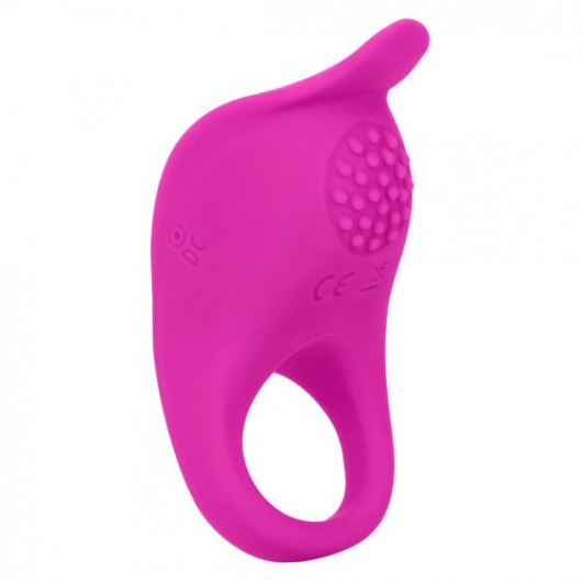 Ярко-розовое эрекционное виброкольцо Silicone Rechargeable Teasing Enhancer - California Exotic Novelties - в Пскове купить с доставкой