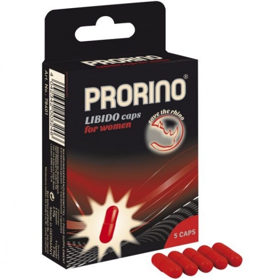 БАД для женщин ero black line PRORINO Libido Caps - 5 капсул - Ero - купить с доставкой в Пскове