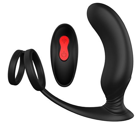 Черный массажер простаты REMOTE P-PLEASER - Dream Toys - в Пскове купить с доставкой
