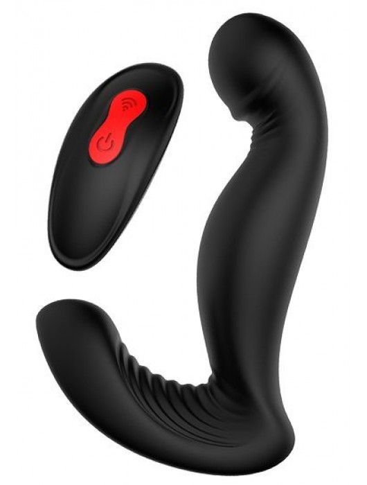 Черный вибромассажер простаты SWIRLING P-PLEASER - Dream Toys - в Пскове купить с доставкой