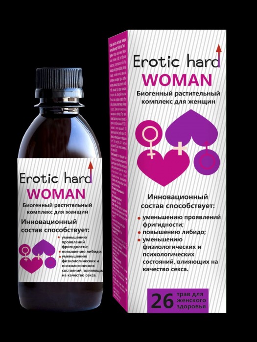 Женский биогенный концентрат для повышения либидо Erotic hard Woman - 250 мл. - Erotic Hard - купить с доставкой в Пскове