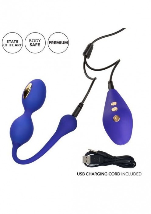 Фиолетовые виброшарики с электростимуляцией Impulse Intimate E-Stimulator Dual Kegel - California Exotic Novelties - купить с доставкой в Пскове