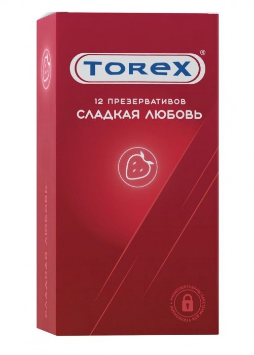 Презервативы Torex  Сладкая любовь  с ароматом клубники - 12 шт. - Torex - купить с доставкой в Пскове