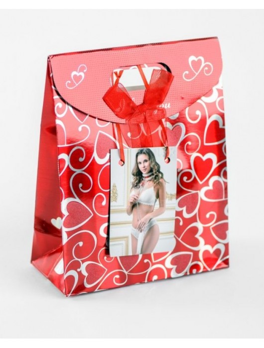 Бело-красный ошейник из натуральной кожи с нежным мехом - БДСМ Арсенал - купить с доставкой в Пскове