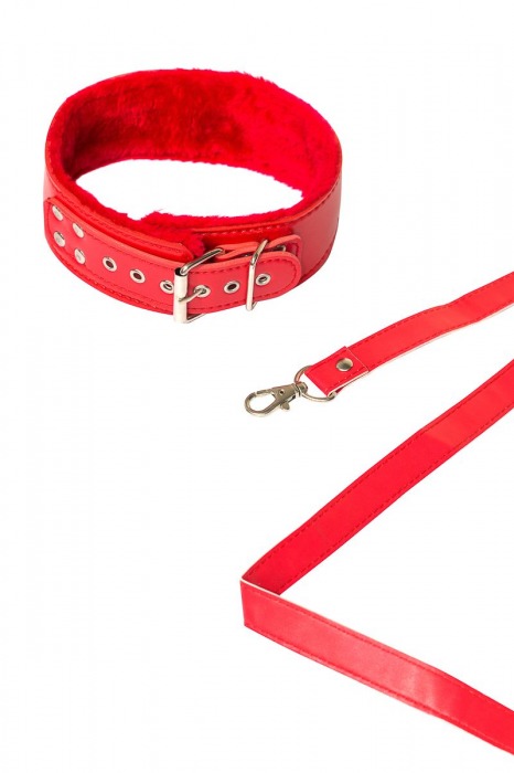 Красный ошейник Circus с поводком - Lola Games - купить с доставкой в Пскове