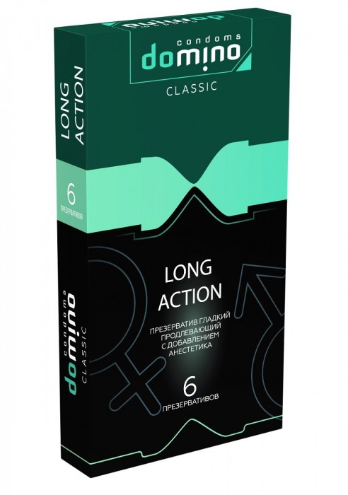 Презервативы с пролонгирующим эффектом DOMINO Classic Long action - 6 шт. - Domino - купить с доставкой в Пскове