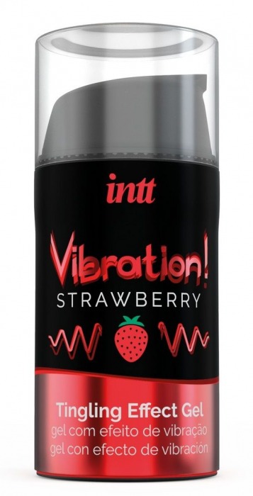 Жидкий интимный гель с эффектом вибрации Vibration! Strawberry - 15 мл. - INTT - купить с доставкой в Пскове