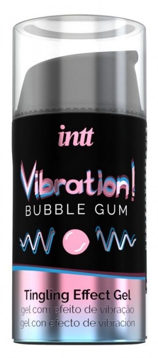 Жидкий интимный гель с эффектом вибрации Vibration! Bubble Gum - 15 мл. - INTT - купить с доставкой в Пскове