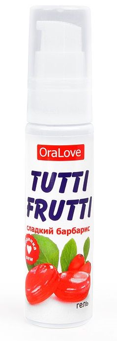 Гель-смазка Tutti-frutti со вкусом барбариса - 30 гр. - Биоритм - купить с доставкой в Пскове