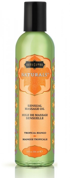 Массажное масло Naturals Tropical Mango с ароматом манго - 236 мл. - Kama Sutra - купить с доставкой в Пскове
