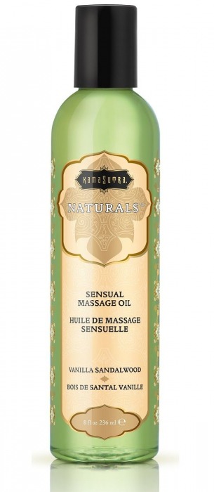 Массажное масло Naturals Vanilla Sandalwood с ароматом ванили и сандала - 236 мл. - Kama Sutra - купить с доставкой в Пскове