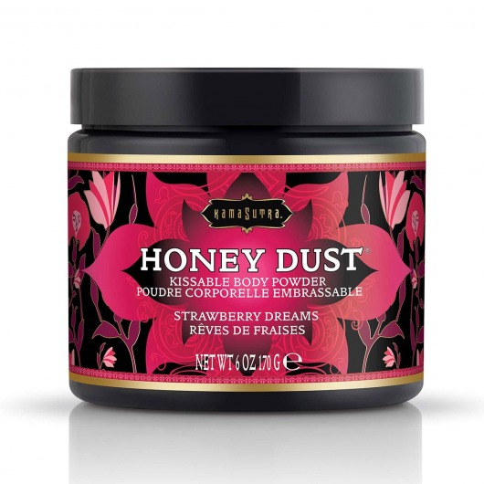 Пудра для тела Honey Dust Body Powder с ароматом клубники - 170 гр. - Kama Sutra - купить с доставкой в Пскове
