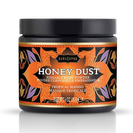 Пудра для тела Honey Dust Body Powder с ароматом манго - 170 гр. - Kama Sutra - купить с доставкой в Пскове