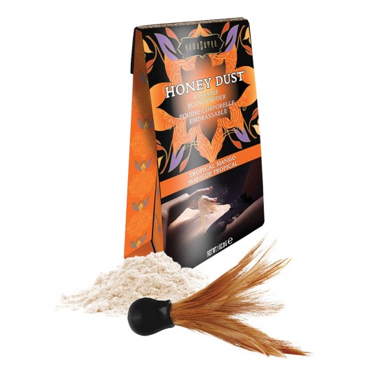 Пудра для тела Honey Dust Body Powder с ароматом манго - 28 гр. - Kama Sutra - купить с доставкой в Пскове