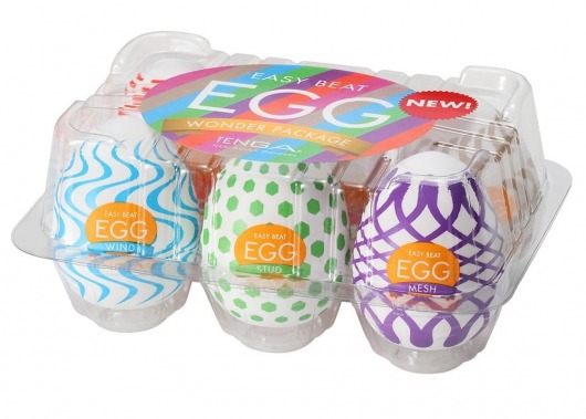 Набор из 6 мастурбаторов Tenga EGG IV с различным рельефом - Tenga - в Пскове купить с доставкой