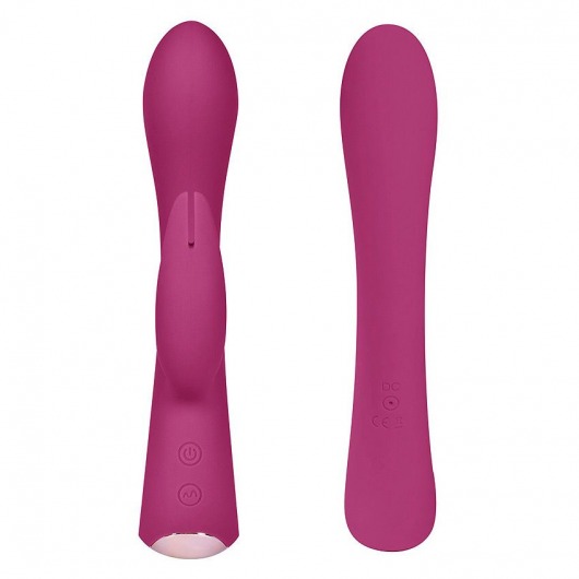 Бордовый вибромассажер-кролик 5  Silicone Bunny Love - 19,1 см. - Erokay
