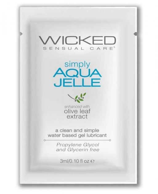 Гель-лубрикант Simply Aqua Jelle - 3 мл. - Wicked - купить с доставкой в Пскове