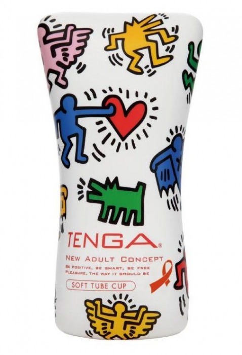Мастурбатор-туба Keith Haring Soft Tube CUP - Tenga - в Пскове купить с доставкой