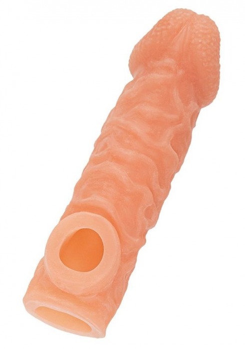 Телесная закрытая насадка с шершавой головкой Cock Sleeve Size S - 13,8 см. - KOKOS - в Пскове купить с доставкой Телесная закрытая насадка с шершавой головкой Cock Sleeve Size S - 13,8 см. - KOKOS - в Пскове купить с доставкой