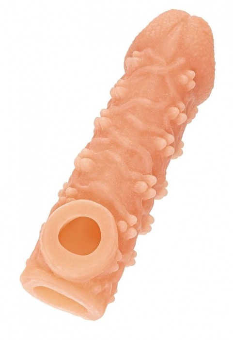 Телесная закрытая насадка с пучками шишечек Cock Sleeve Size S - 13,8 см. - KOKOS - в Пскове купить с доставкой Телесная закрытая насадка с пучками шишечек Cock Sleeve Size S - 13,8 см. - KOKOS - в Пскове купить с доставкой