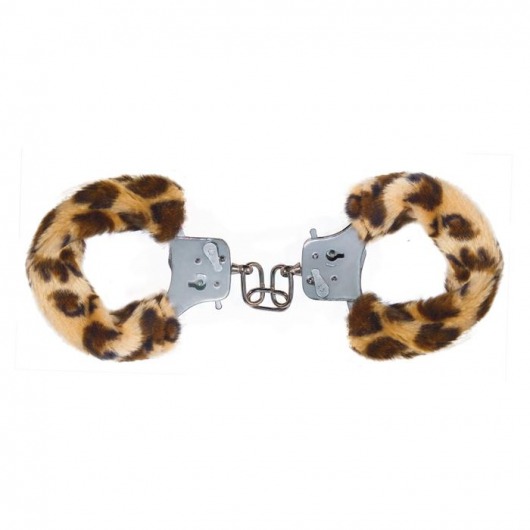 Наручники с леопардовым мехом Furry Fun Cuffs Leopard - Toy Joy - купить с доставкой в Пскове