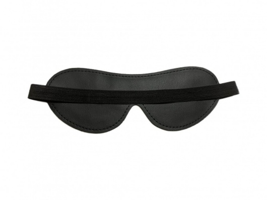 Черная лаковая маска на глаза из эко-кожи - БДСМ Арсенал - купить с доставкой в Пскове