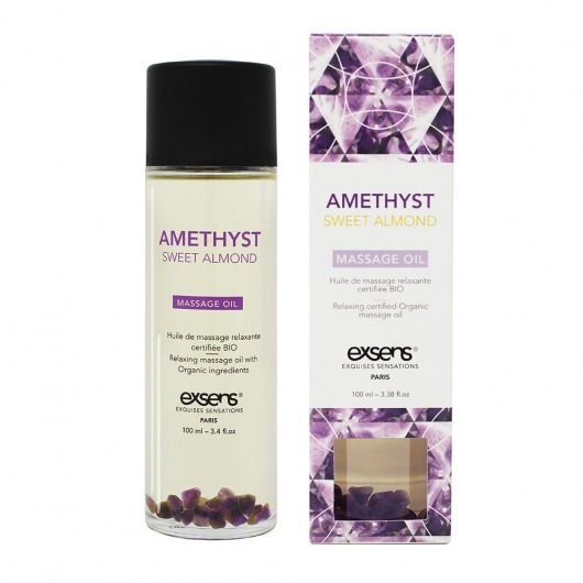 Органическое массажное масло AMETHYST SWEET ALMOND - 100 мл. - Exsens - купить с доставкой в Пскове