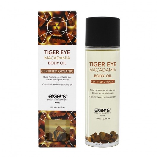 Органическое массажное масло TIGER EYE MACADAMIA - 100 мл. - Exsens - купить с доставкой в Пскове