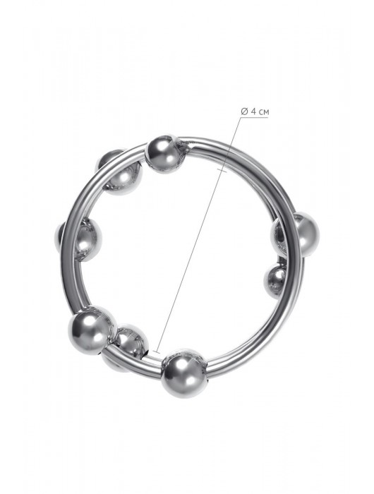 Большое металлическое кольцо под головку пениса - ToyFa - купить с доставкой в Пскове