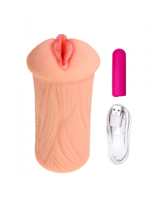 Реалистичный мастурбатор-вагина телесного цвета Elegance.001 с вибрацией - KOKOS - в Пскове купить с доставкой