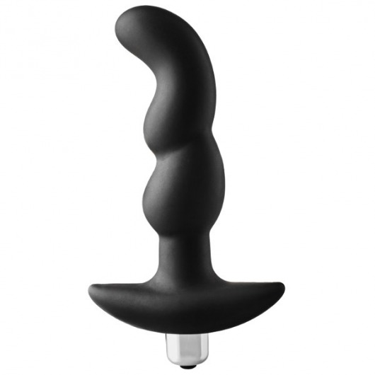 Черная вибропробка для простаты FantASStic Vibrating Prostate Plug - 14,5 см. - Dream Toys - в Пскове купить с доставкой