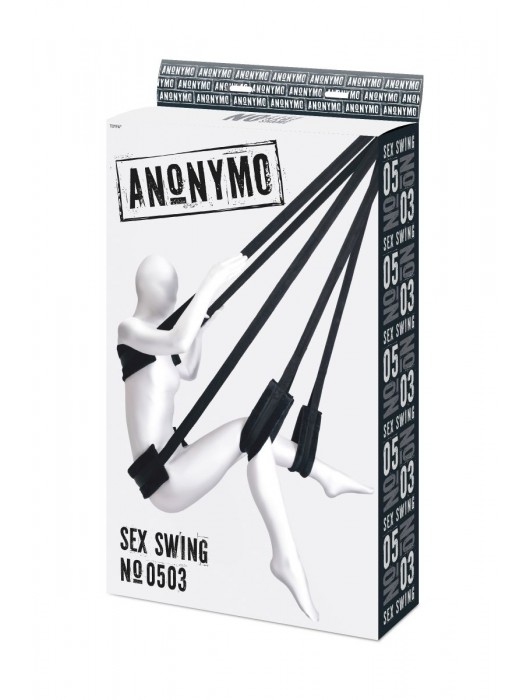 Черные секс-качели Anonymo №0503 - ToyFa - купить с доставкой в Пскове