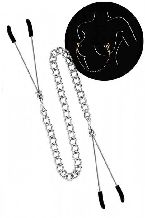 Регулируемые зажимы для сосков Sweet Caress Nipple Chain - Sweet Caress - купить с доставкой в Пскове