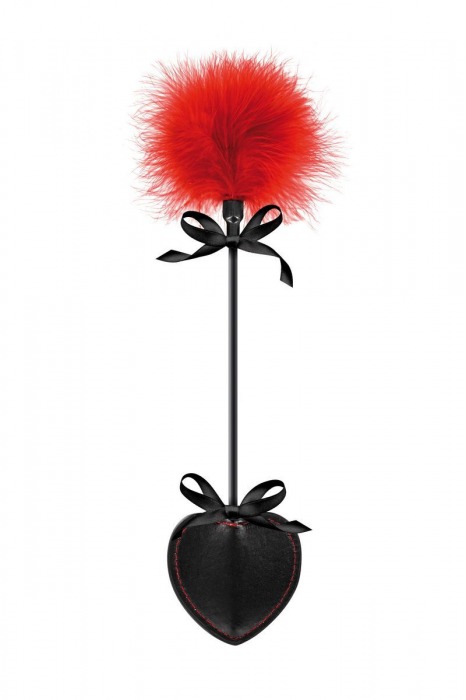 Стек с пуховкой Sweet Caress Feather Whip - 44 см. - Sweet Caress - купить с доставкой в Пскове