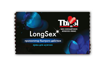 Пролонгирующий крем LongSex в одноразовой упаковке - 1,5 гр. - Биоритм - купить с доставкой в Пскове